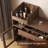  Ismar Walnut Storage Makeup Vanity Adjustable Desk,Dressing Table with Solid Wood Legs-148806393