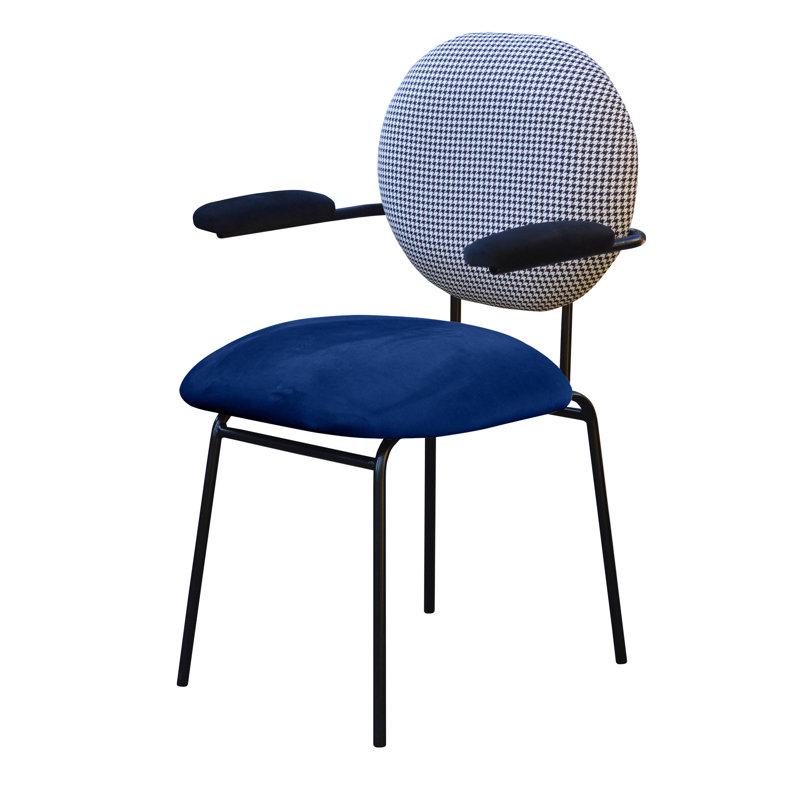 Plum Upholstered Armchair, Navyblue