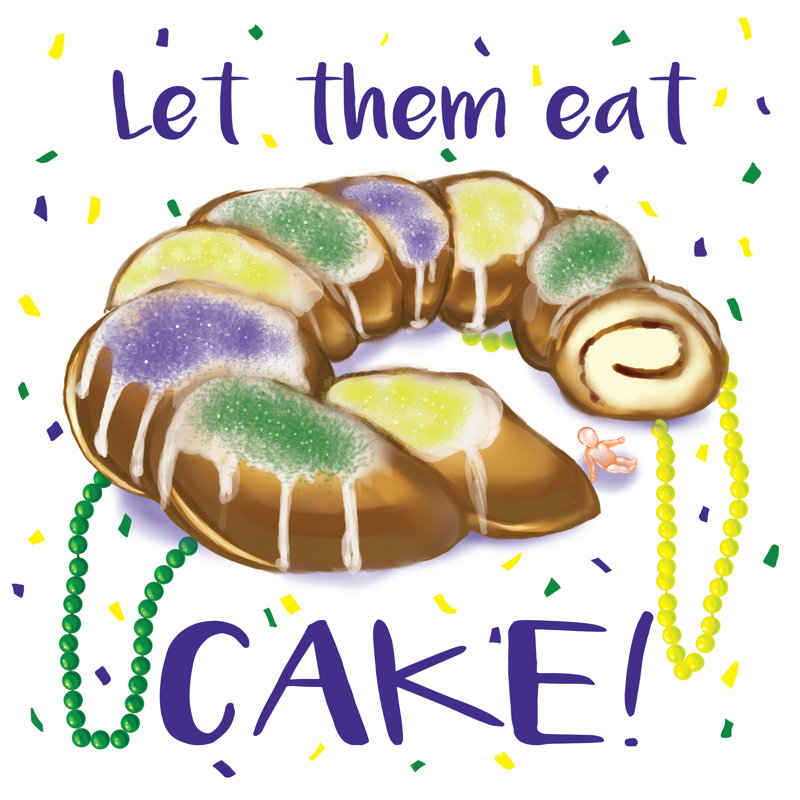 Let Them Eat Cake - Wrapped Canvas Print, 51cm H x 51cm W x 3.8cm D