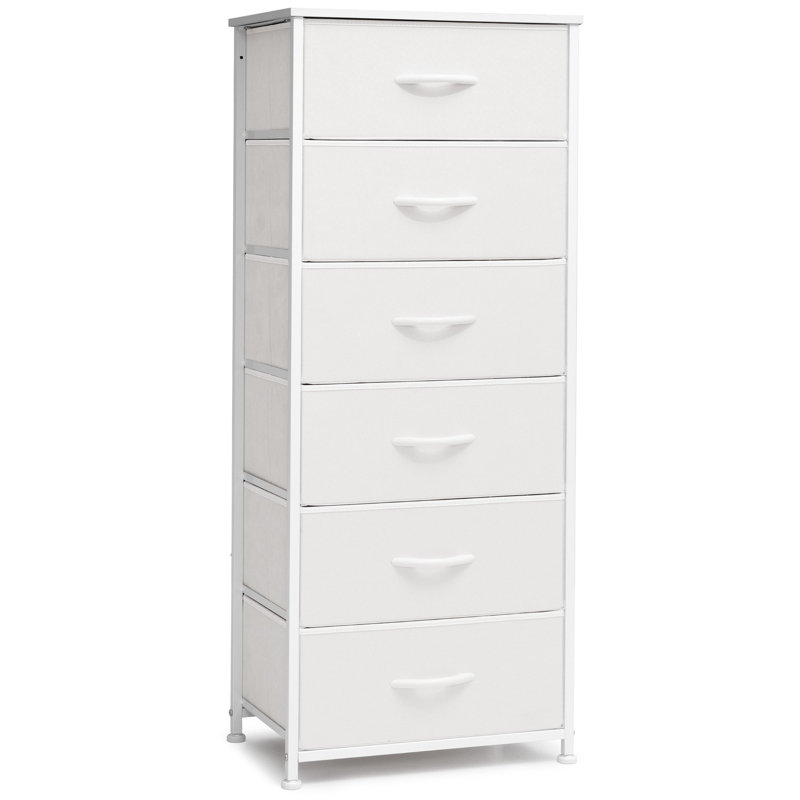 Commode pour femme 6 tiroirs Annyka, Blanc