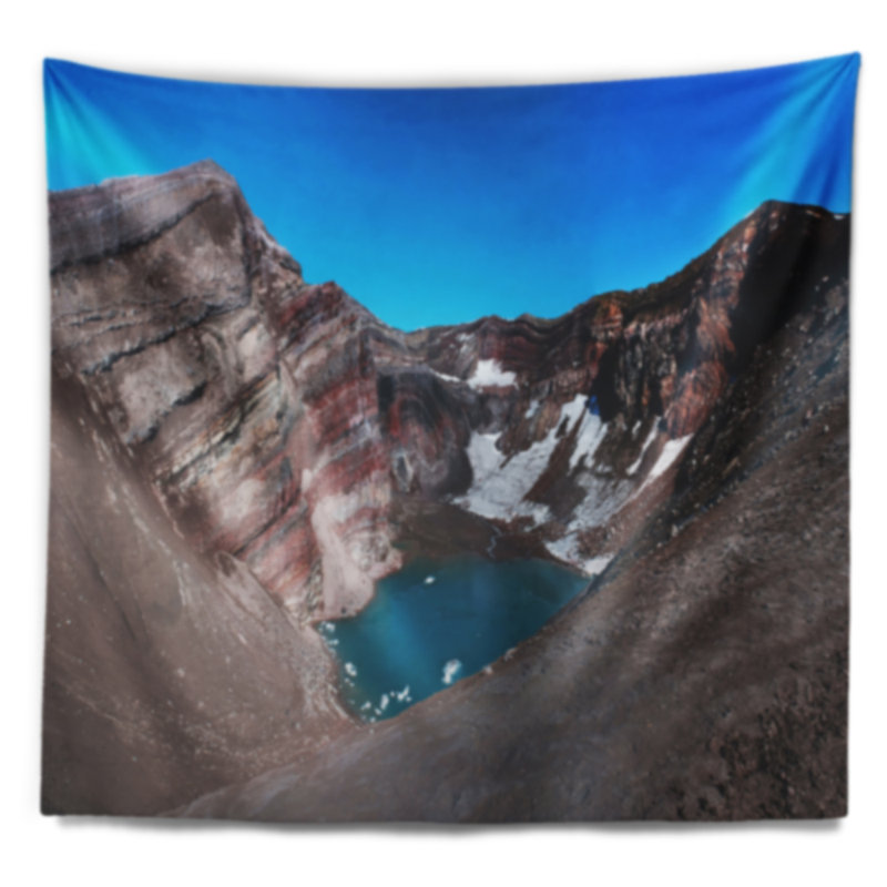 Tapisserie panorama volcano kamtchatka, H 32 po x l 39 po