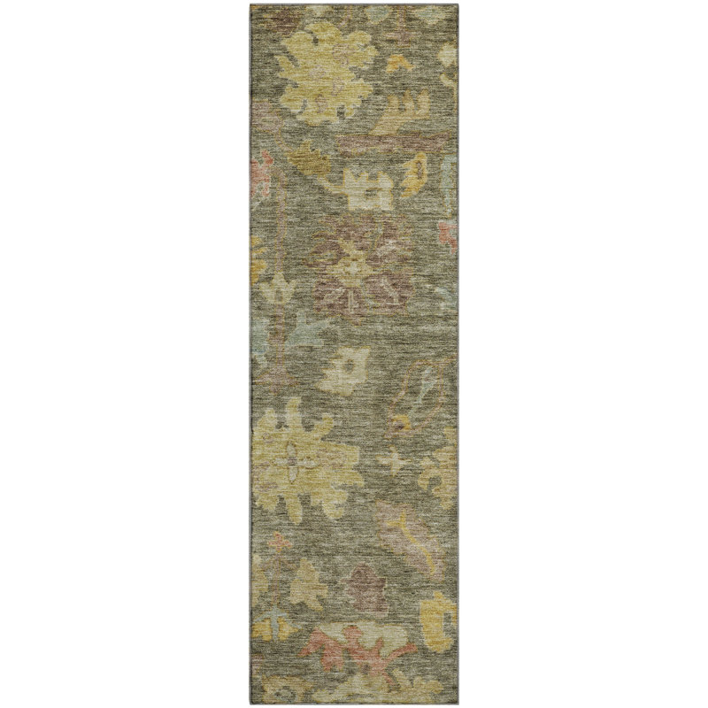 Premium Machine Washable Konopka AMF1108 Global Rug, Tapis de couloir 2 pi 3 po x 7 pi 6 po