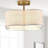 4-Lamp Golden Flower shaped Adjustable Iron Ceiling Light