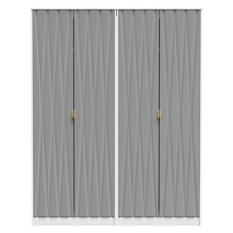 Baturhan Manufactured Wood Wardrobe, Shadow Matt/White