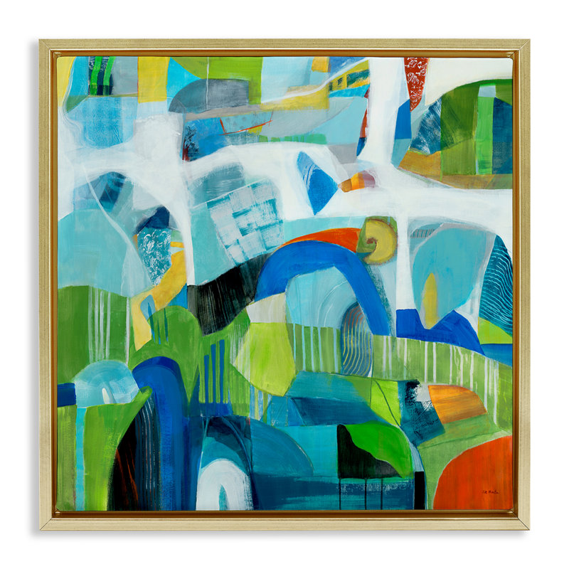 «Restless Bright Shapes» par Jill Martin, Doré, H 18 po x l 18 po