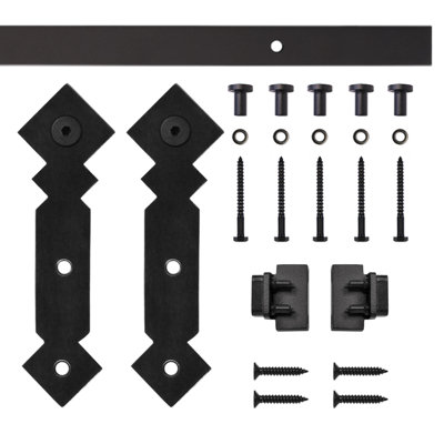 Diamond Mini Standard Single Track Barn Door Hardware Kit (Door Not Included)