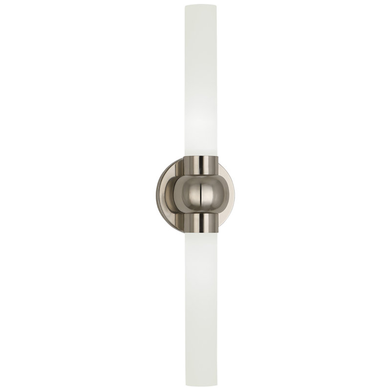 Daphne Glass LED Flush Mounted Sconce, Antique Silver