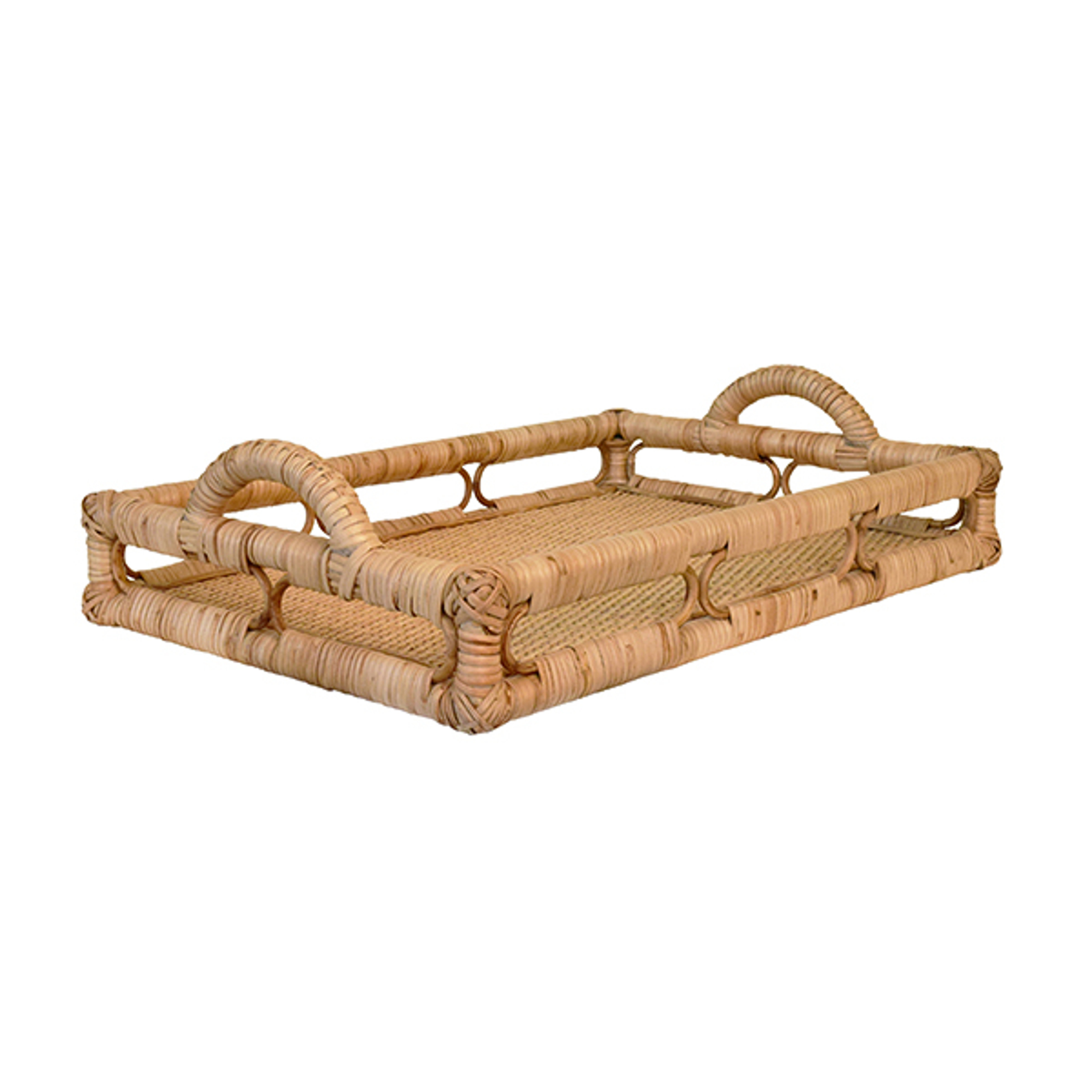 Worlds Away Tatum Rattan Tray | Wayfair