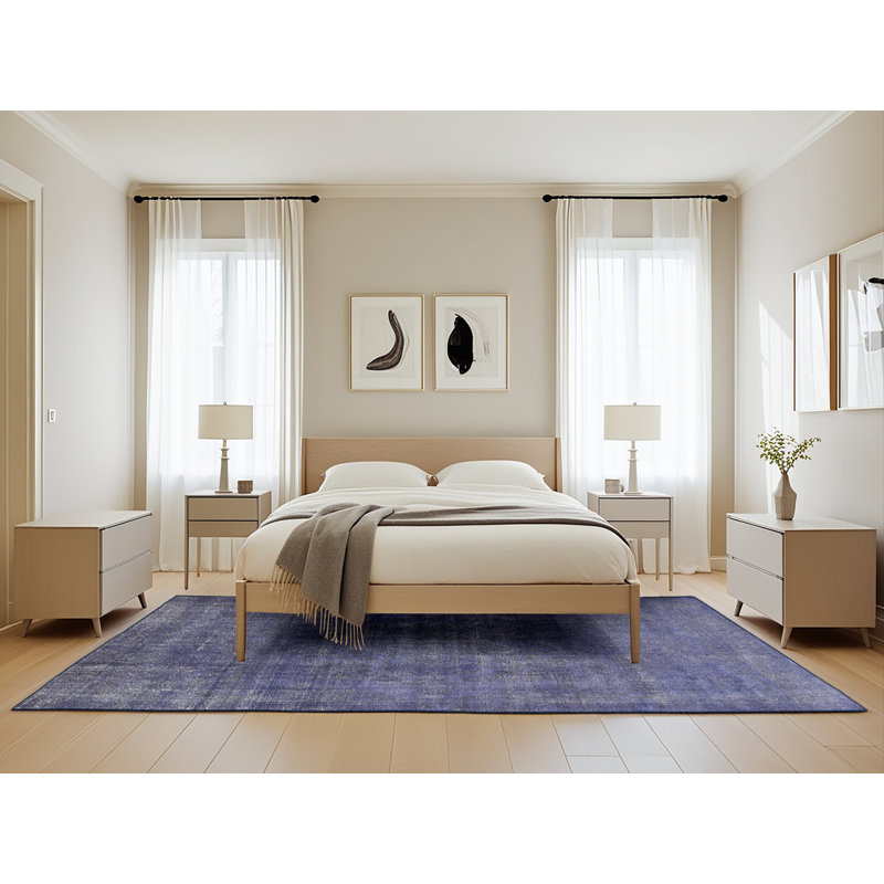 Tapis oriental bleu, Rectangle 5 pi x 8 pi
