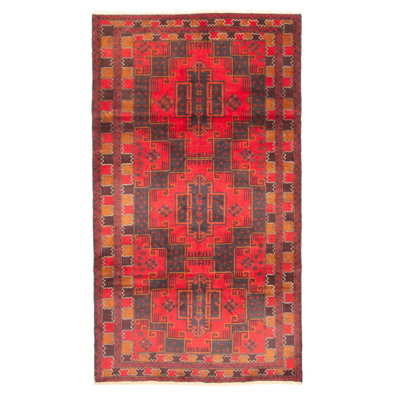 Tapis rouge Teimani 3 pi 8 po x 6 pi 6 po