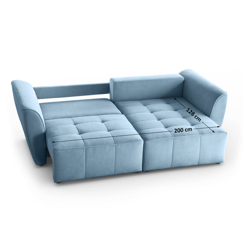 Creddy Universal Corner Sofa with Sleeping Fuction , Blue