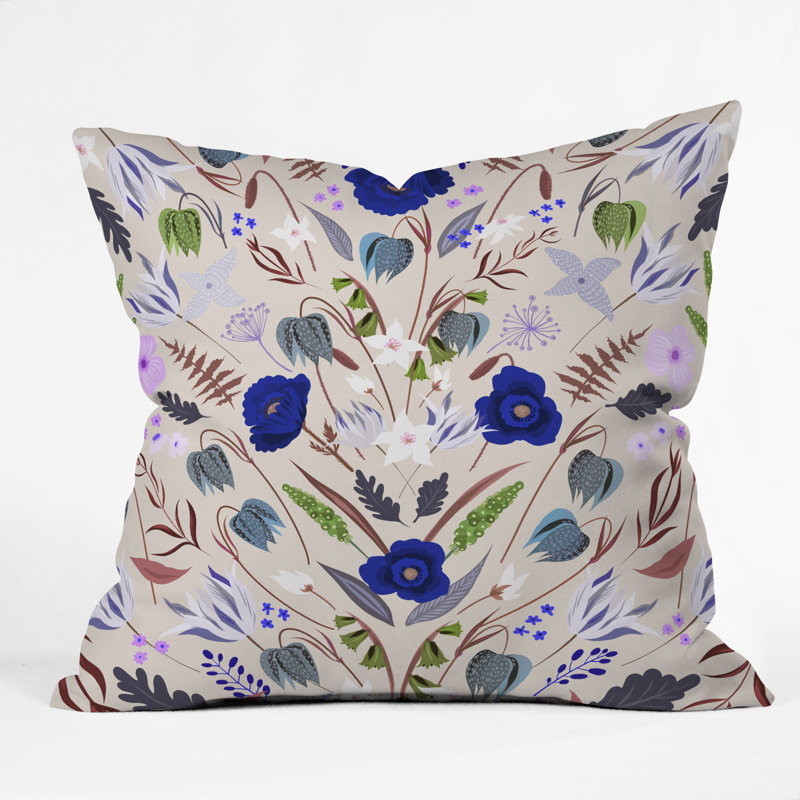 Coussin décoratif pré-iveta abolina, 16 po x 1 po, Bleu / beige