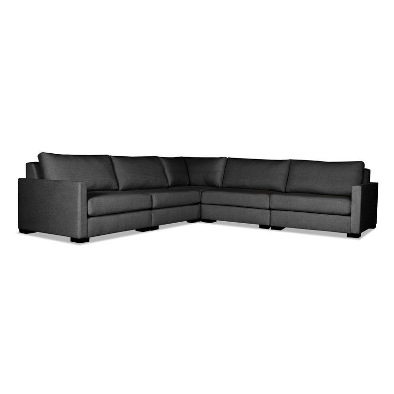 Secrest Upholstered L-Shaped Sectional Symmetrical, Charcoal Revolution®
