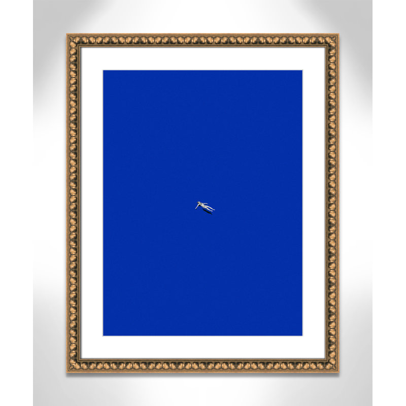 «No stress print» par Leon, Imprimé mat, Perles de feuilles dorées, L 24,5 po x H 30,5 po