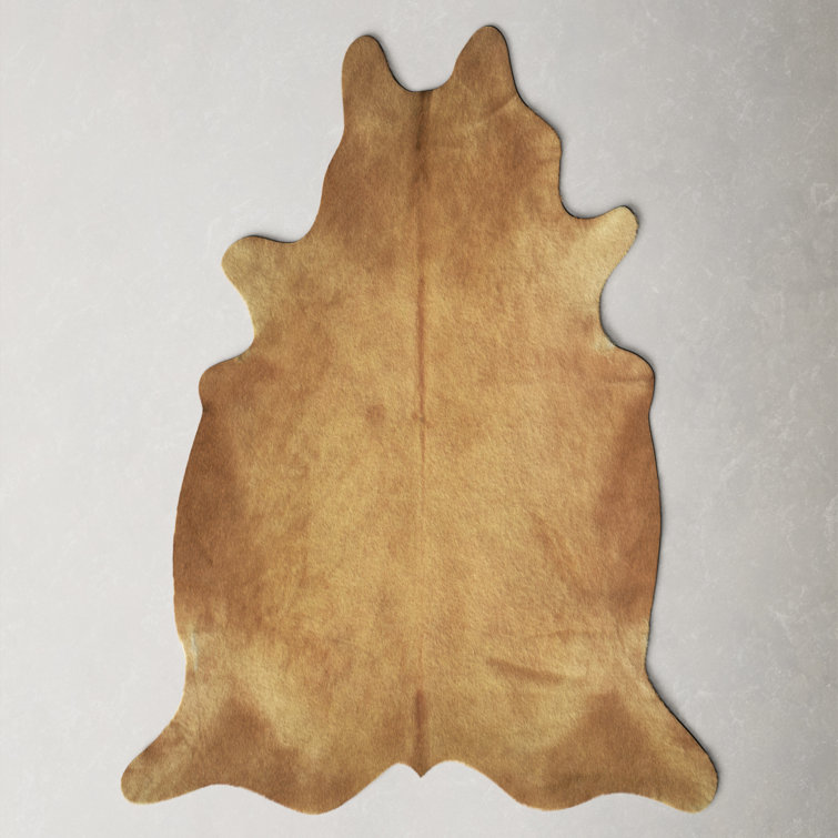 Charlize Hand Curated Cowhide Contemporary Natural Solid Beige 24 Area Rug