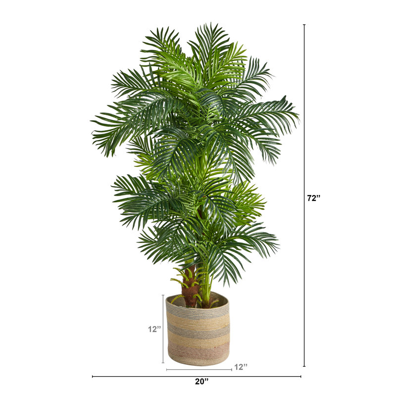 Palmier artificiel 72 po en pot
