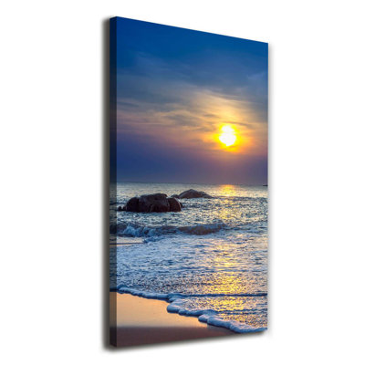 Sunset Beach - Wrapped Canvas Print