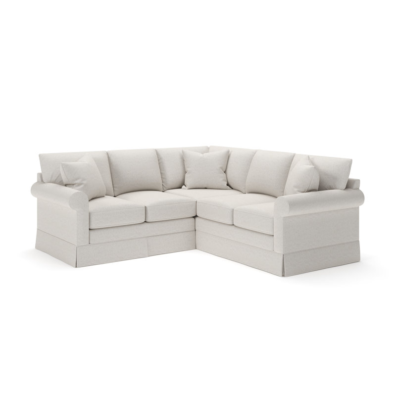 Canapé modulaire de coin de 94 po de largeur Friedman, Canvas Macarena gris pâle