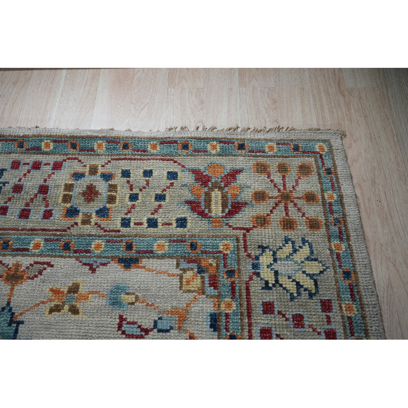 Ivory Hand-Knotted Wool Detailed Floral Sprays Classic Traditional Modern Contemporary Carpet Rug, 8' x 10'