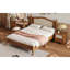 Grand lit plateforme en bois avec tête de lit en rotin naturel de style rétro et support de lattes en bois durable-1624010813-1624011200