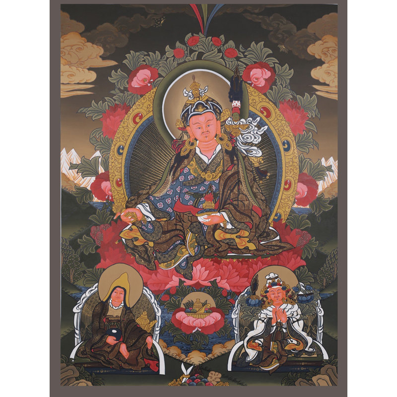 Gurou Padmasambhava Thangka, peinture (sans brocart)