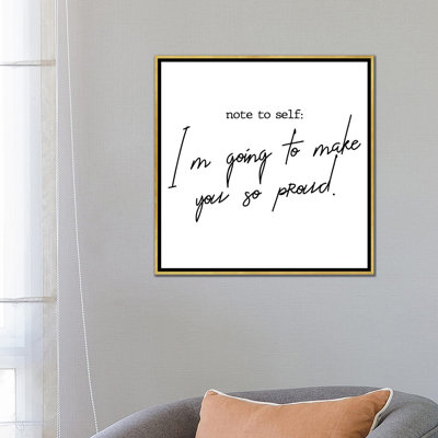 " Note to Self " Textual Art Print