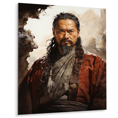 Portrait de l'empereur Qin Shi Huang - décoration murale empereur en métal