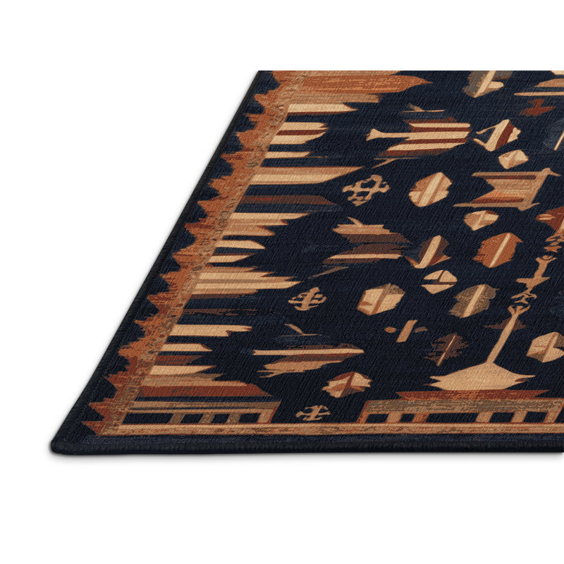 Tapis turc gris lavable à la machine, Rectangle de 5 pi x 8 pi