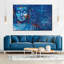 Stained Blue Buddha Canvas Print-92497676