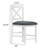 Gracie Oaks Solid Wood Bar Stools - Straight-Leg Farmhouse Stools with Upholstered Seats-1793800681
