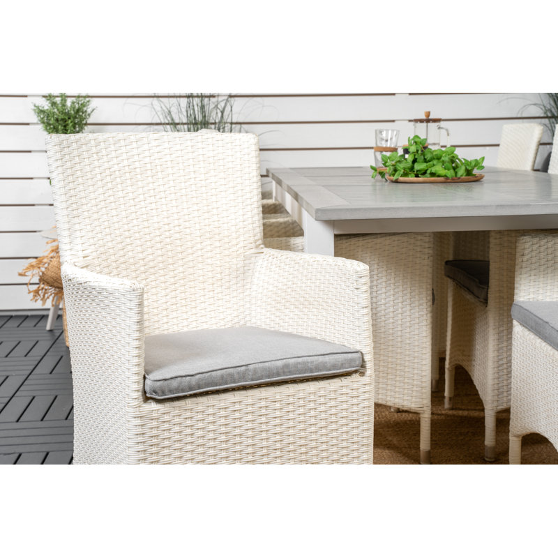 Jayesh 8 - Person Patio Dining Set with Extendable Rectangular Table