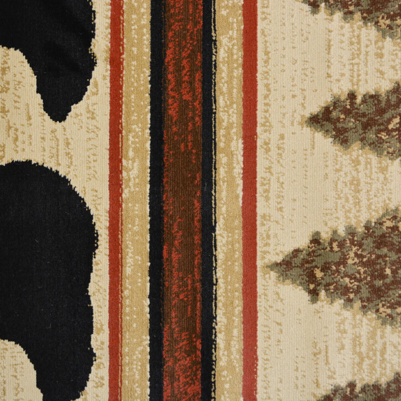 Tapis beige Haysi Southwestern, Rond 5 pi 3 po