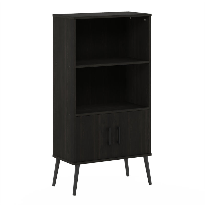 Haslingden 115.8cm H x 60.6cm W Standard Bookcase, Black