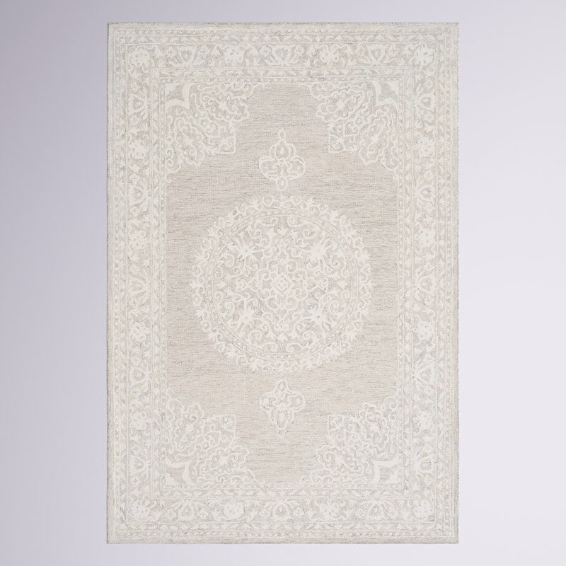 Tapis en laine touffeté à la main, Rectangle 8 pi 10 po x 12 pi