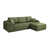 Chaise verte à gauche