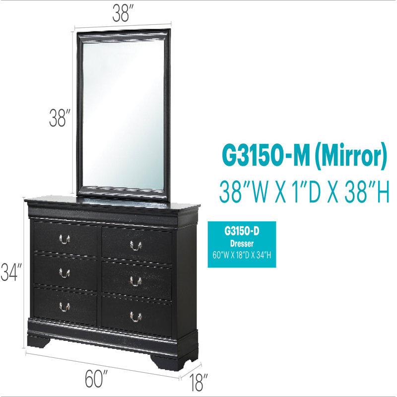 Commode de rangement noire Elegant Traditional
