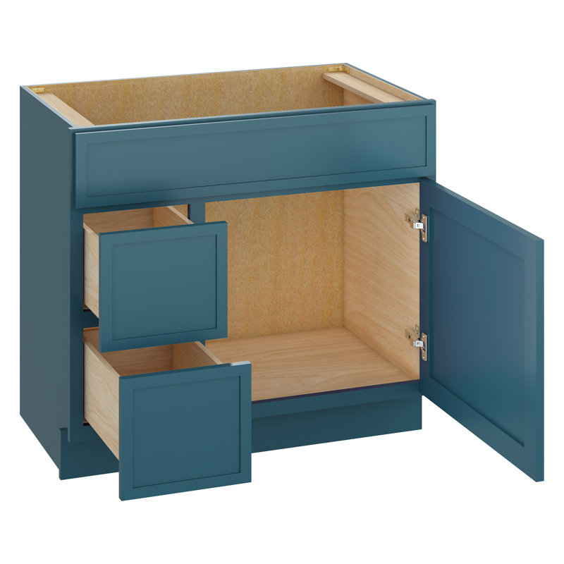 Base de meuble-lavabo simple 36 po seulement, Sarcelle