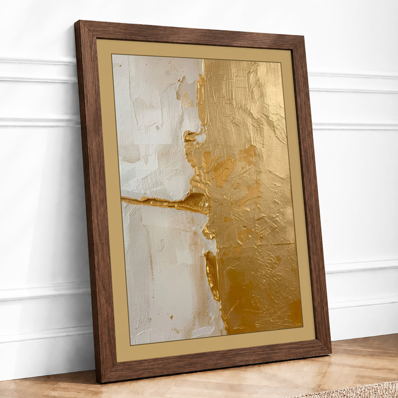 Weathered Surface Study Industrial - Framed Print, A4 - 29.7 x 21.0 cm, Walnut