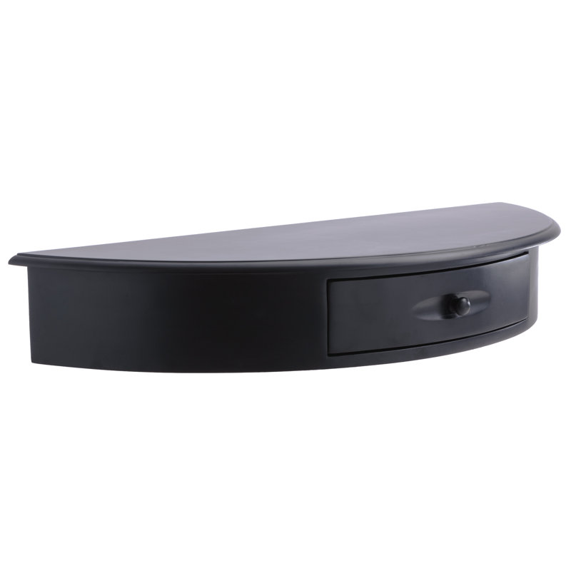 Tablette murale demi-lune, Noir