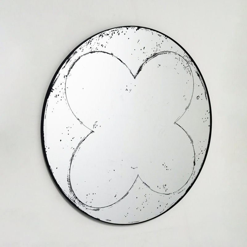 Grand mur et miroirs décoratifs, cadre métallique en MDF, maison industrielle rustique