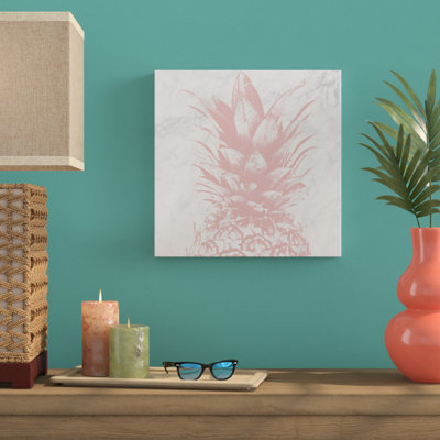 « pastel rose ananas marble », impression sur toile
