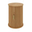 Ensemble de tables basses de style Mid-Century avec porte tambour coulissante, table de bout ronde cannelée avec rangement-793808976