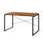 Bureau d'écriture avec structure en métal et finition chêne de style industriel pour le bureau à domicile, l 47 po de largeur, 22 po de profondeur, 28 po de hauteur, 1 bureau