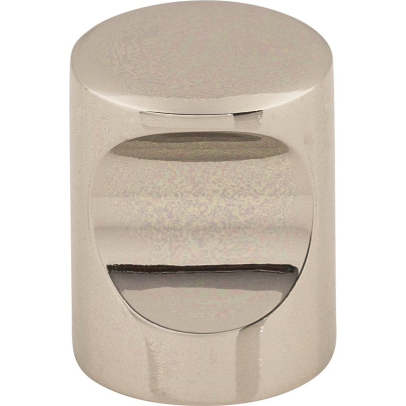 Indent 3/4" Diameter Round Knob, Polished Nickel