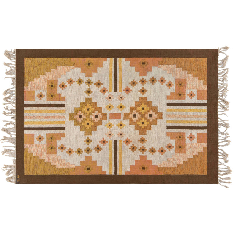 Vintage One-of-a-Kind Rectangle 5'5" x 8'3" Flatweave Area Rug