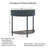 Console Table With Unique Half Moon Design End Table With 2 Storage Drawers And Bottom Shelf-1867309442