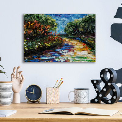 Palette Knife Landscape' by Lena Owens, Acrylic Glass Wall Art
