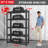 72'' H x 35.4'' W 5‑Tier Heavy‑Duty Metal Storage Shelving Unit, 2000 lbs Capacity Adjustable Steel Garage Shelf Rack for Garage, Basement, Warehouse & Utility Room, Black
