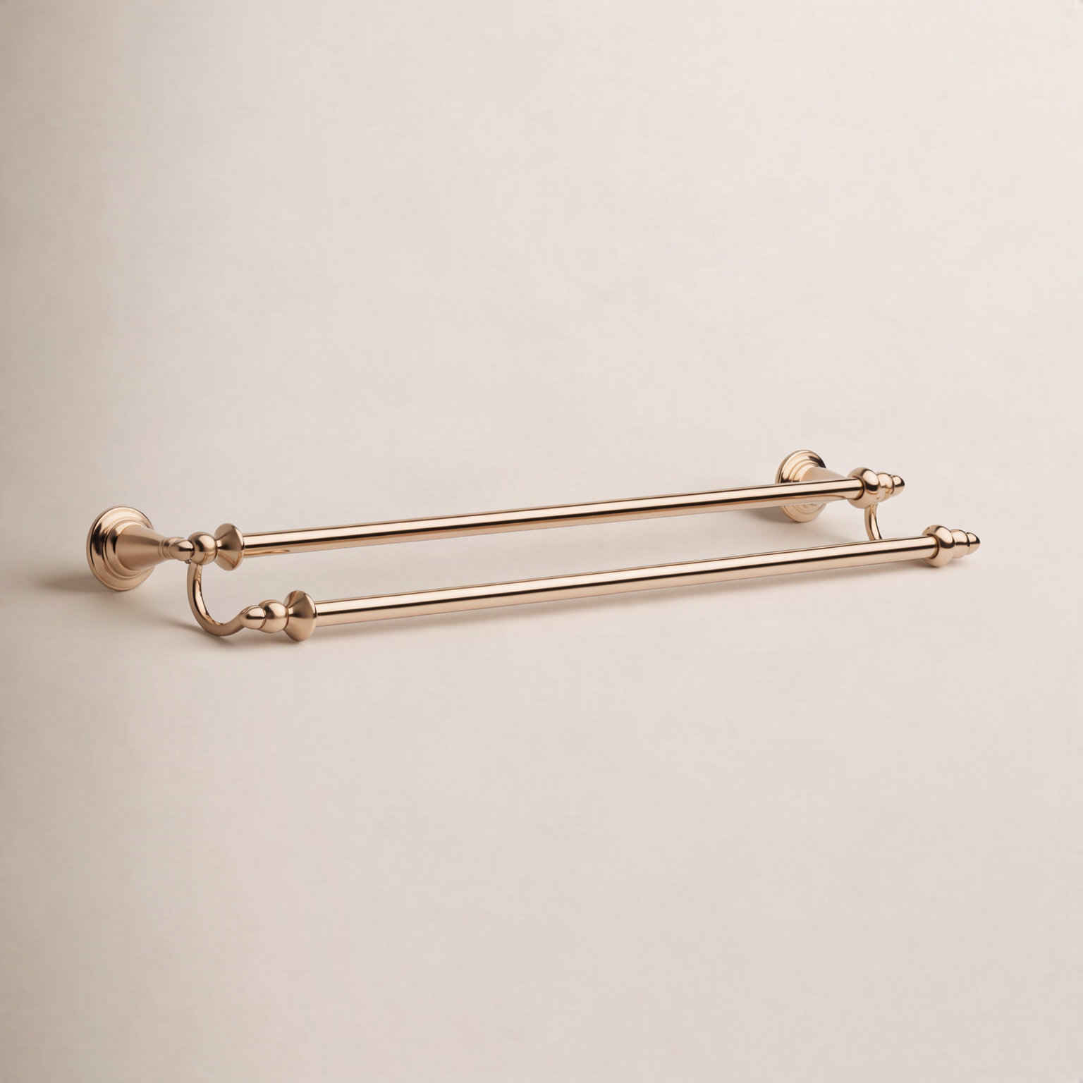 Victorian 24" Wall-Mounted Towel Bar, Brilliance Champagne Bronze