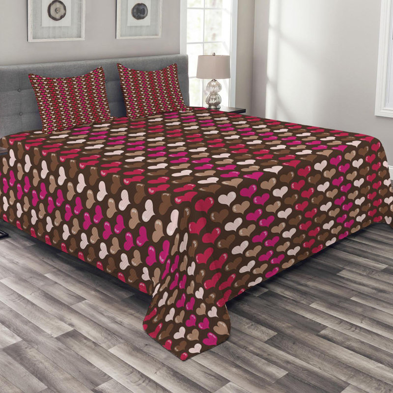 Abstract Modern & Contemporary Coverlet, King Coverlet + 2 Shams
